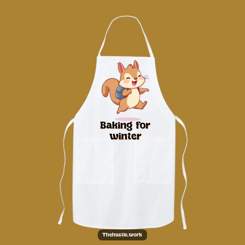 Funny Squirrel Explorer Apron: Cheerful Backpack Chef Wear, Hilarious Gift