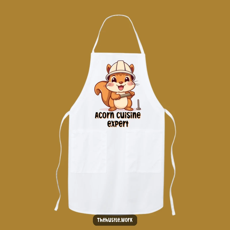 Funny Squirrel Hammering Apron - Kitchen DIY Humor for Squirrel Lovers