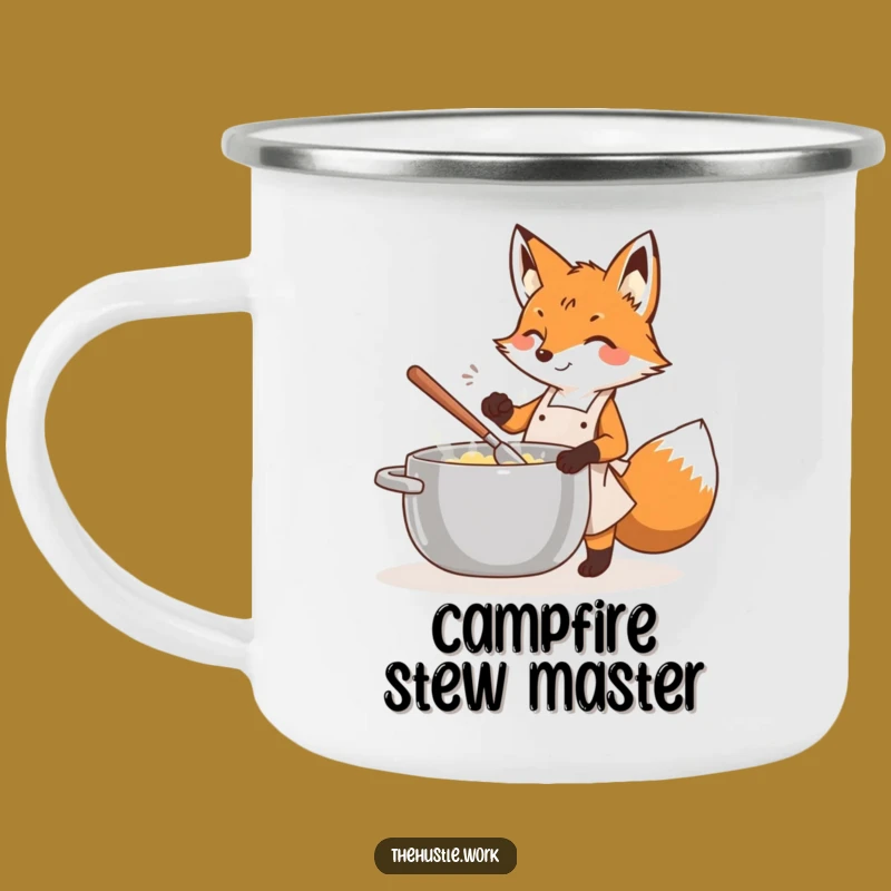 Funny Fox Chef Camping Mug: Apron Outdoorsman, Hilarious Cooking Gift