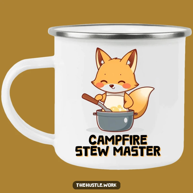 Funny Fox Chef Camping Mug: Adventure in the Kitchen, Perfect Funny Gift for Outdoors!