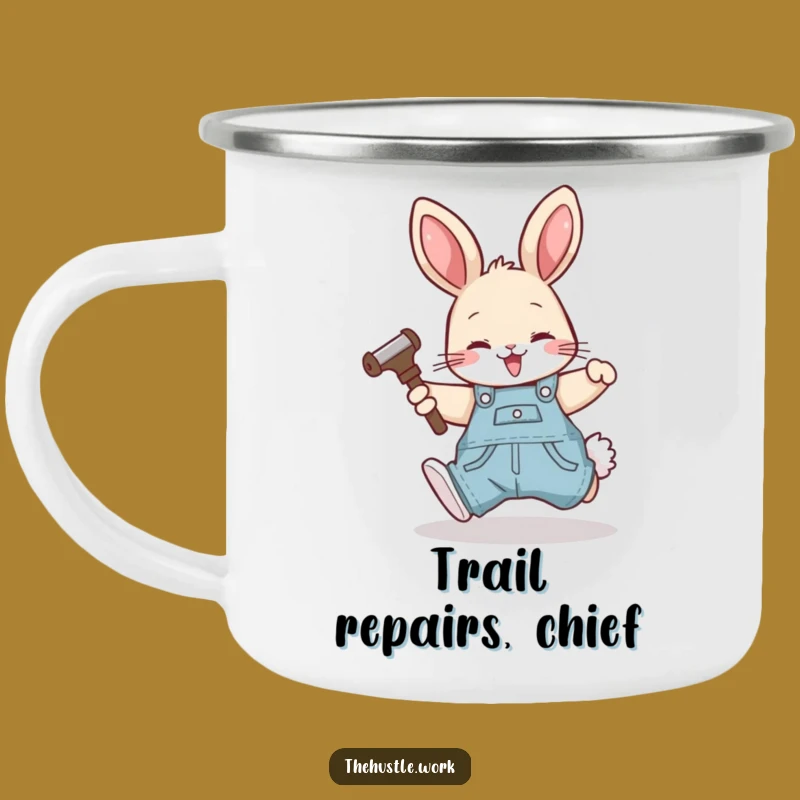 Funny Rabbit Fixer Camping Mug: Overalls Outdoorsman, Hilarious DIY Gift