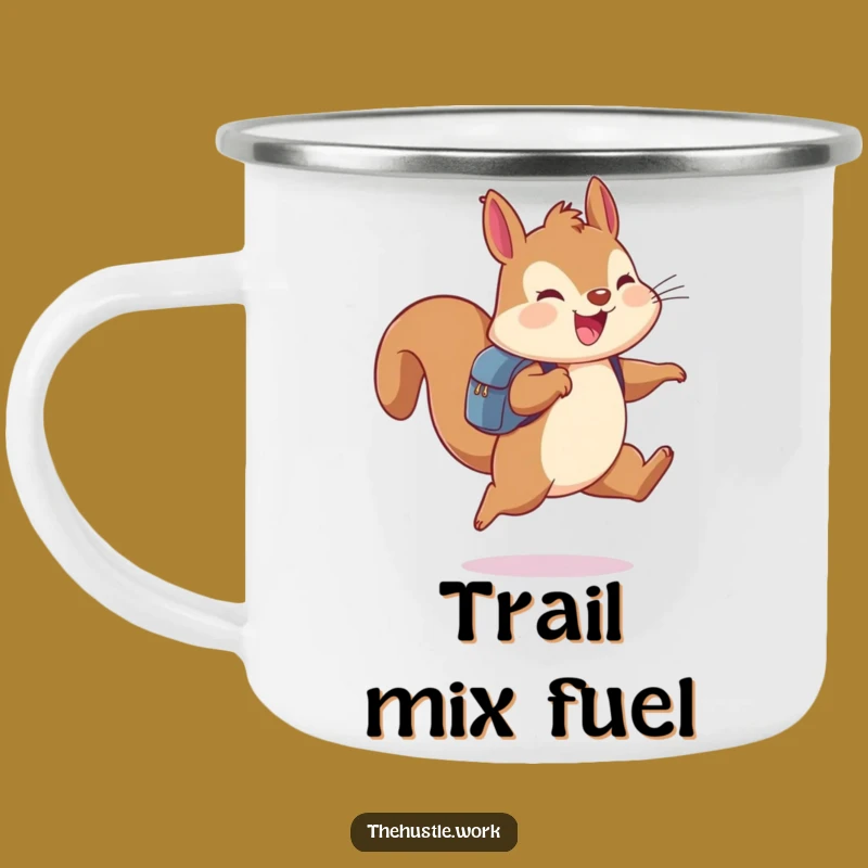 Funny Squirrel Explorer Camping Mug: Backpack Woodsman, Hilarious Outdoor Gift