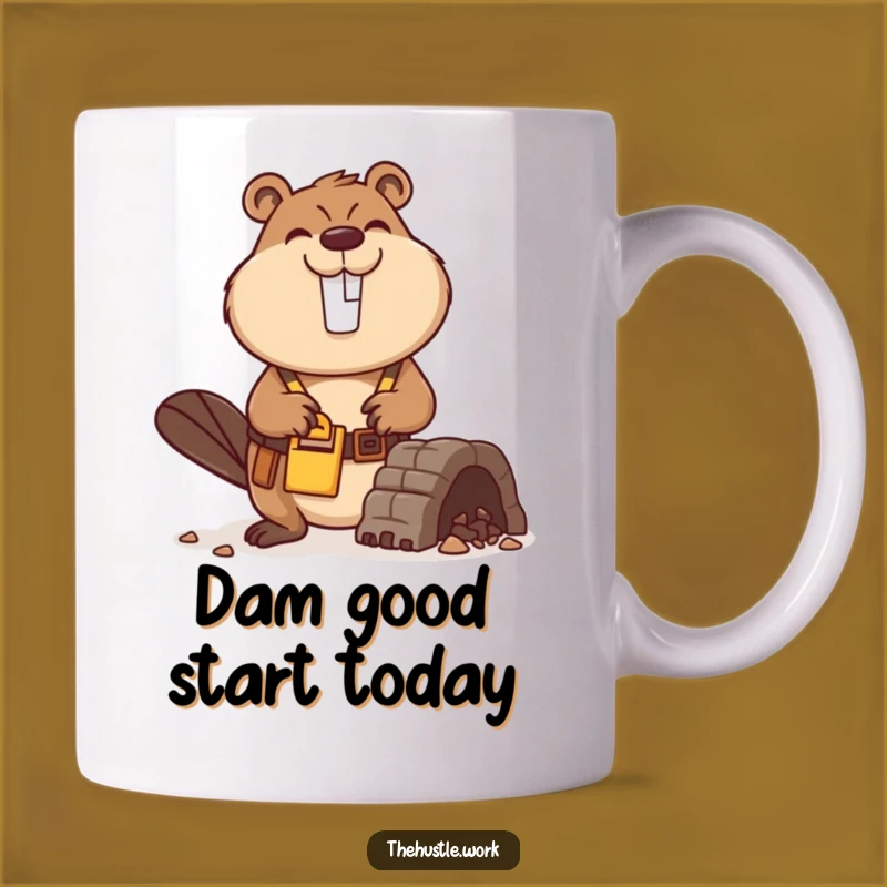 Funny Beaver Builder Mug: Busy Dam Constructor Gift for DIY Enthusiasts