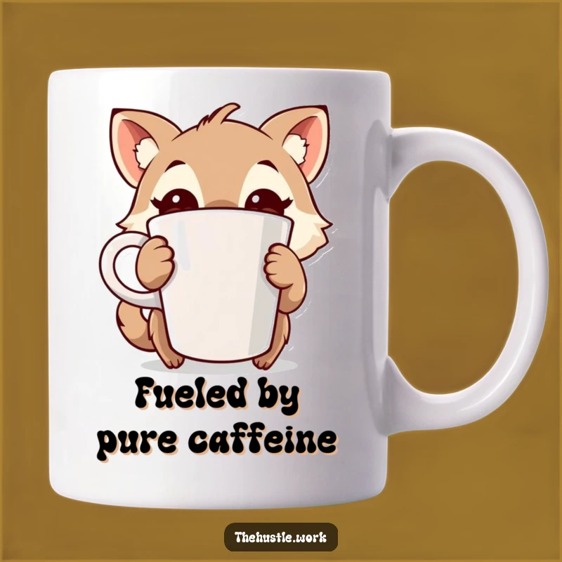 Funny Coffee Animal Mug: Wide-Eyed Energy Funny Caffeine Lover Gift
