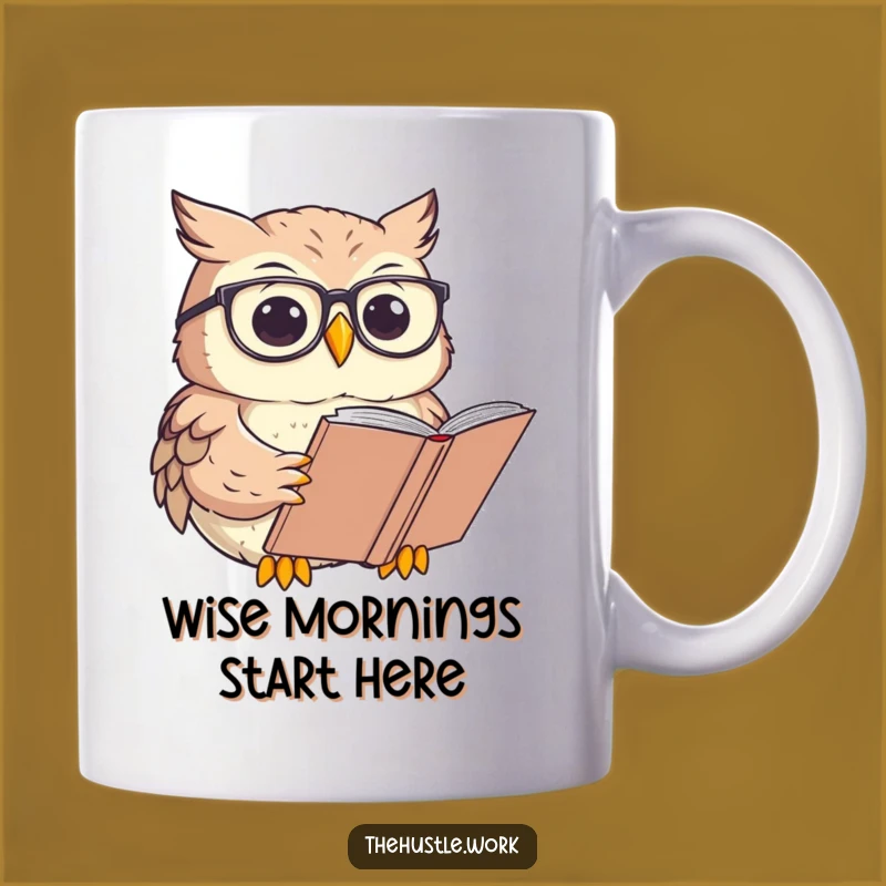Funny Owl Scholar Mug: Focused Reader Gift for Book Lovers and Nerds