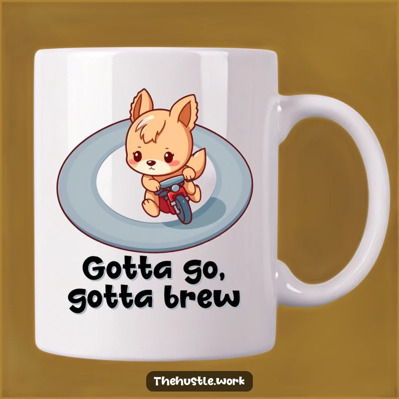 Funny Racing Animal Mug: Focused Fun Funny Speed Enthusiast Gift