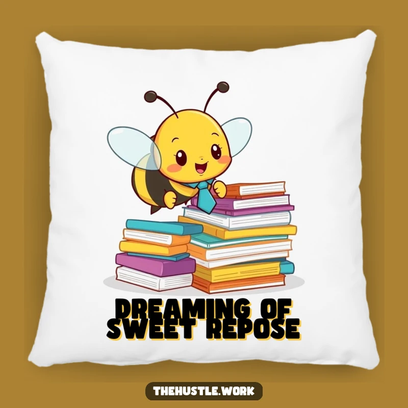 Funny Busy Bee Pillow - Cozy Decor for Dedicated Bee Fans