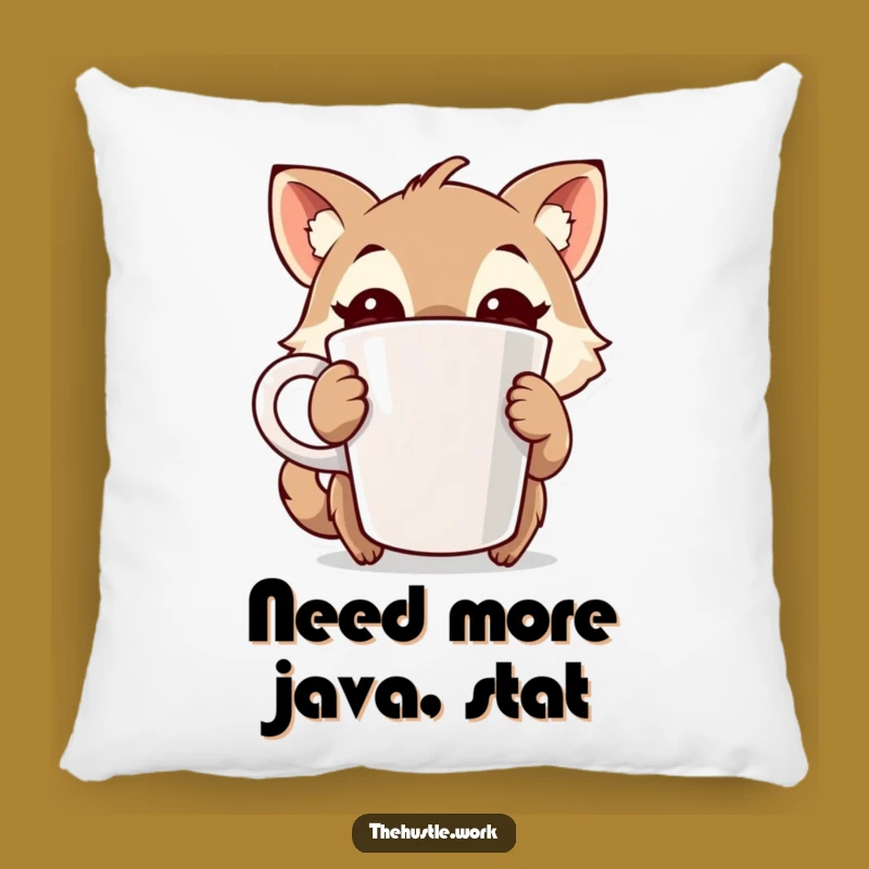 Funny Coffee Animal Pillow: Snuggle Up with Funny Caffeine Comfort