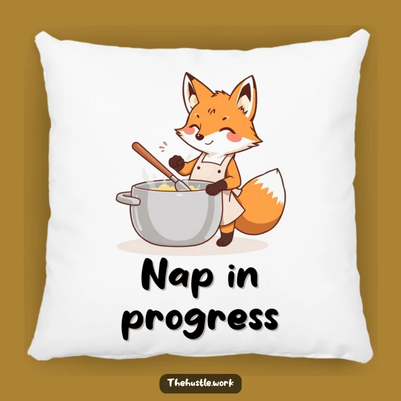 Funny Fox Chef Pillow: Cozy Apron Cook Cushion, Hilarious Kitchen Gift