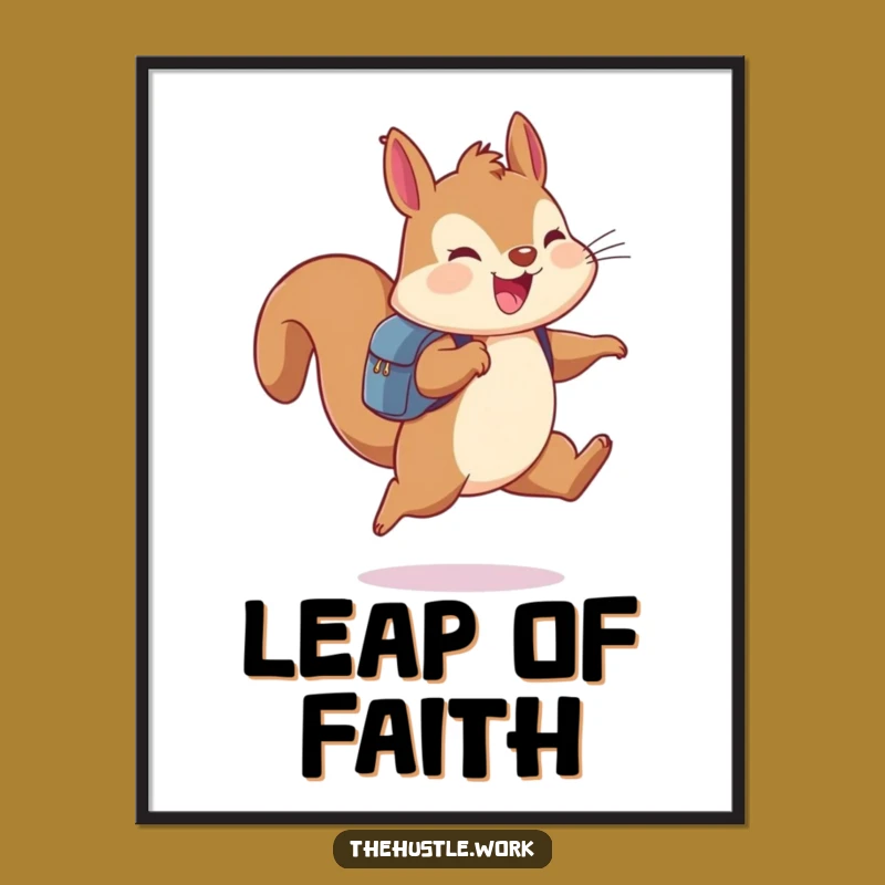 Funny Squirrel Explorer Digital Art: Backpack Critter Graphic, Instant Hilarious Gift