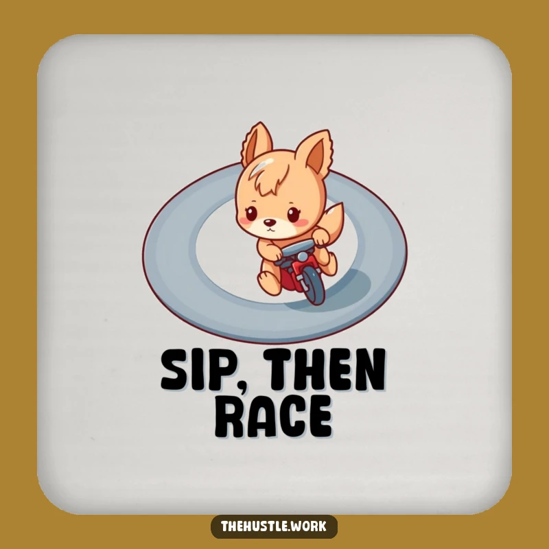 Funny Racing Animal Drink Coaster: Protect Surfaces with Funny Speed