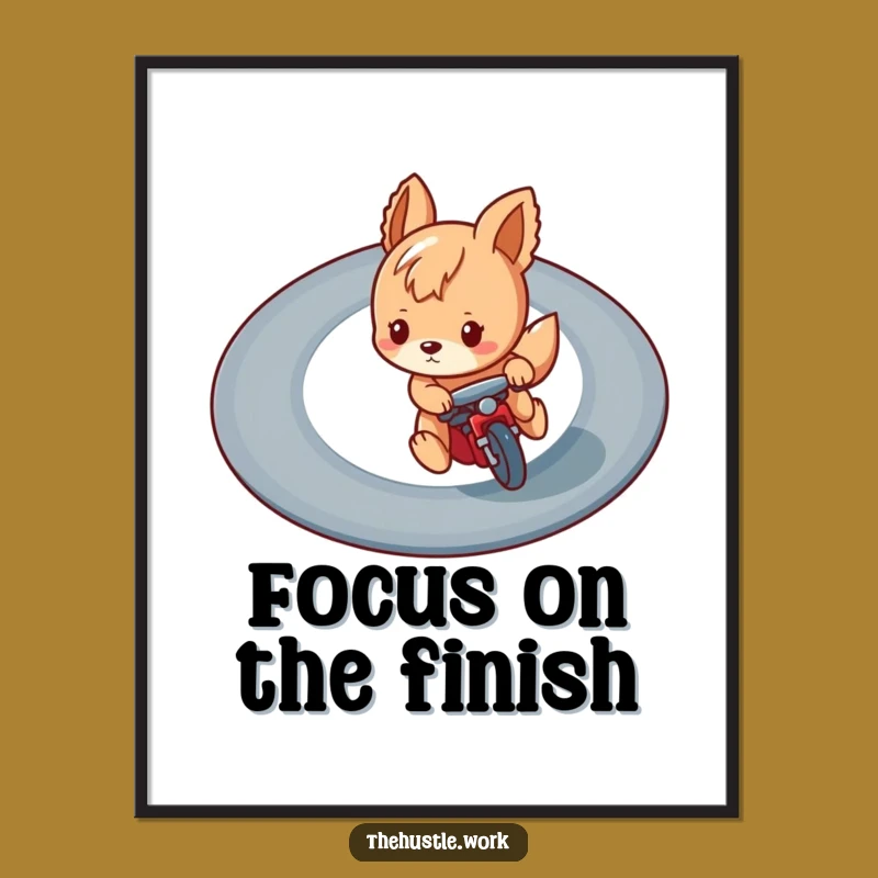 Funny Racing Animal Poster: Decorate with Funny Speed and Focus Art