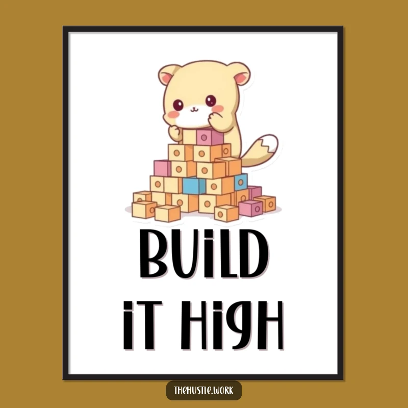 Funny Animal Builder Poster - Hilarious Creative Decor & Art
