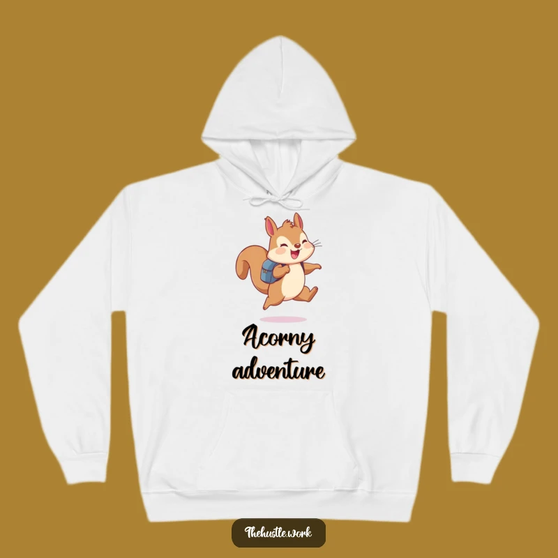 Funny Squirrel Explorer Hoodie: Cozy Backpack Critter Apparel, Hilarious Gift