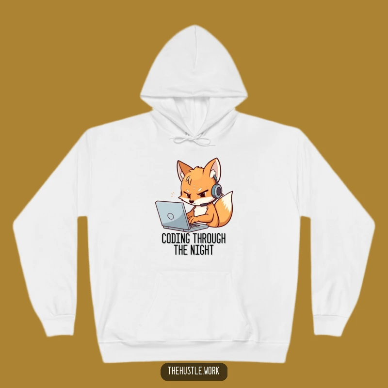 Funny Fox Coder Hoodie: Determined Techie Sweatshirt for Gamers and Programmers