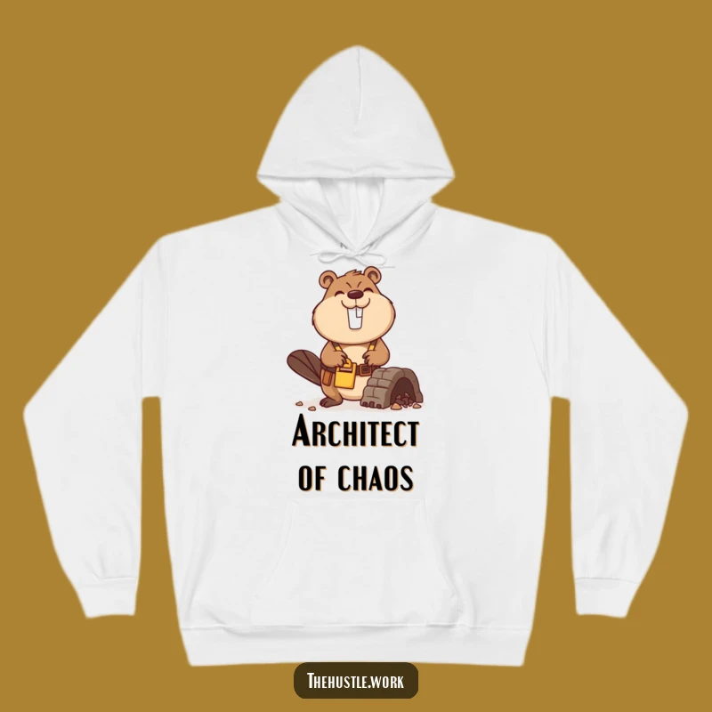 Funny Beaver Builder Hoodie: Busy Dam Constructor Sweatshirt for DIY Lovers