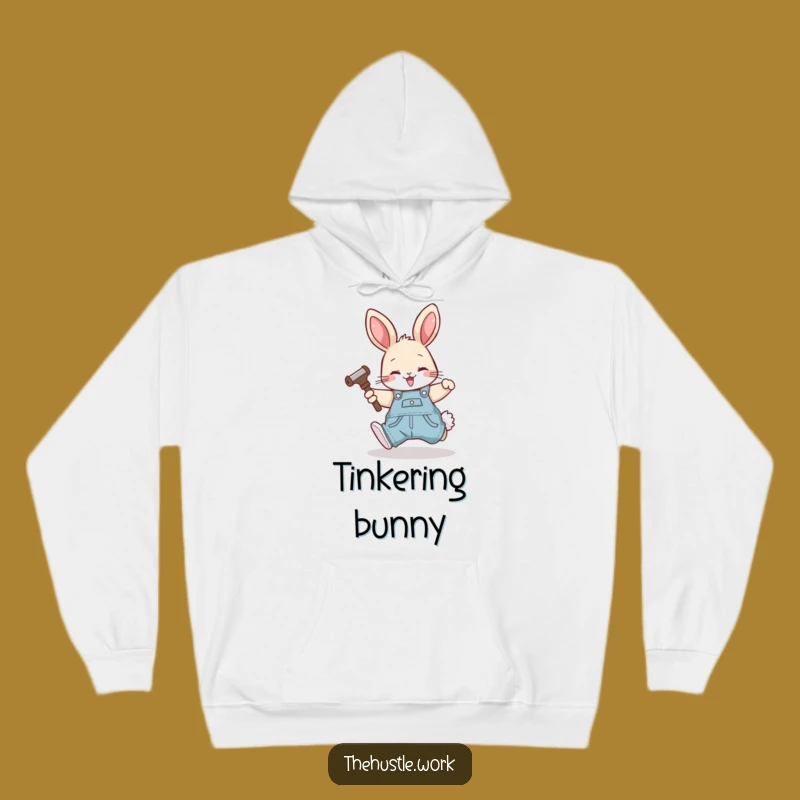 Funny Rabbit Fixer Hoodie: Cozy Overalls Critter Apparel, Hilarious Gift