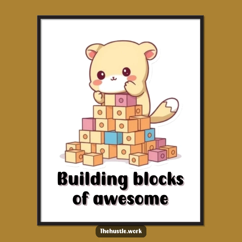 Free Printable Wall Art Animal Blocks Funny Downloadable Art DIY Decor