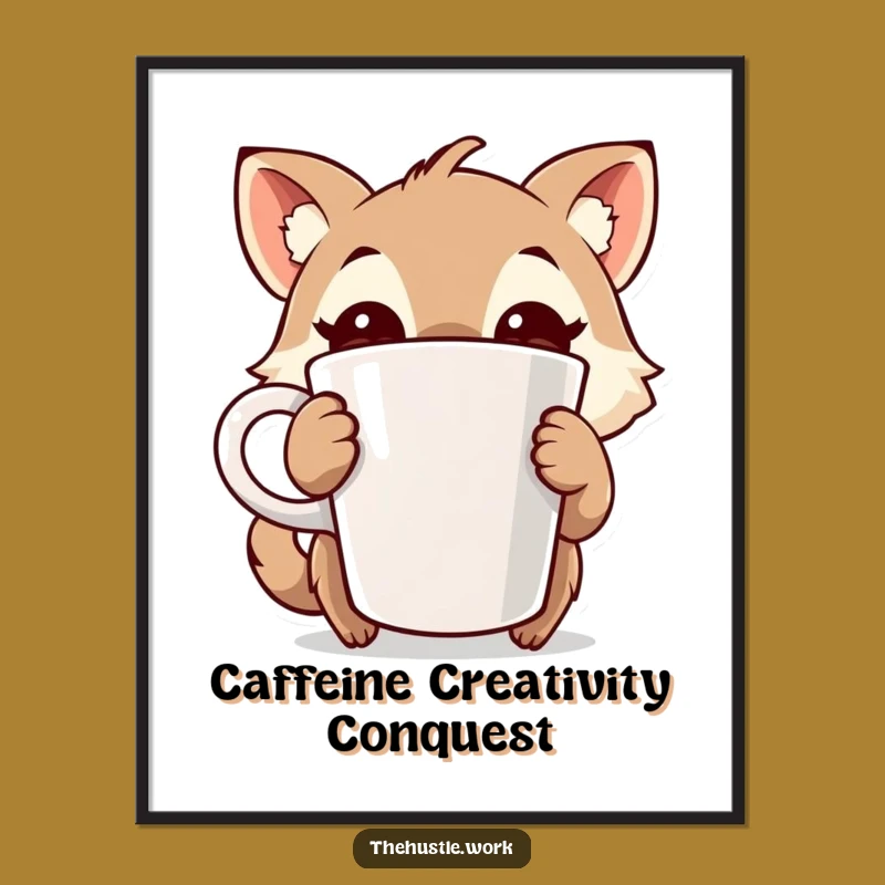 Funny Free Printable Coffee Animal Wall Art Downloadable Decor for Energized Spaces