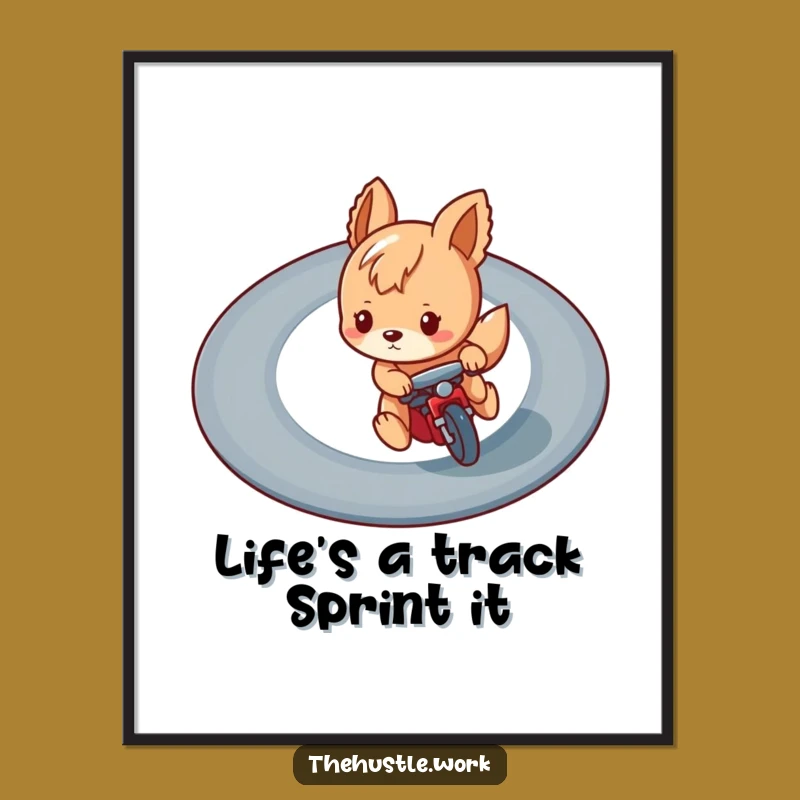 Funny Free Printable Race Animal Wall Art Downloadable Decor for Driven Personalities