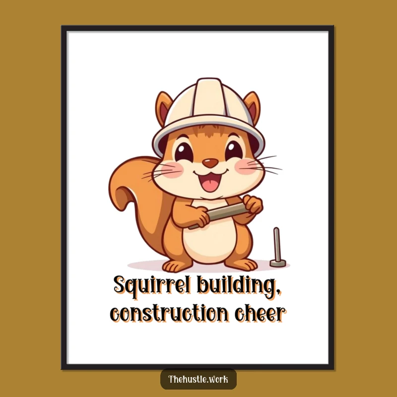 Free Printable Wall Art: Cheerful Squirrel DIY Decor Downloadable Art