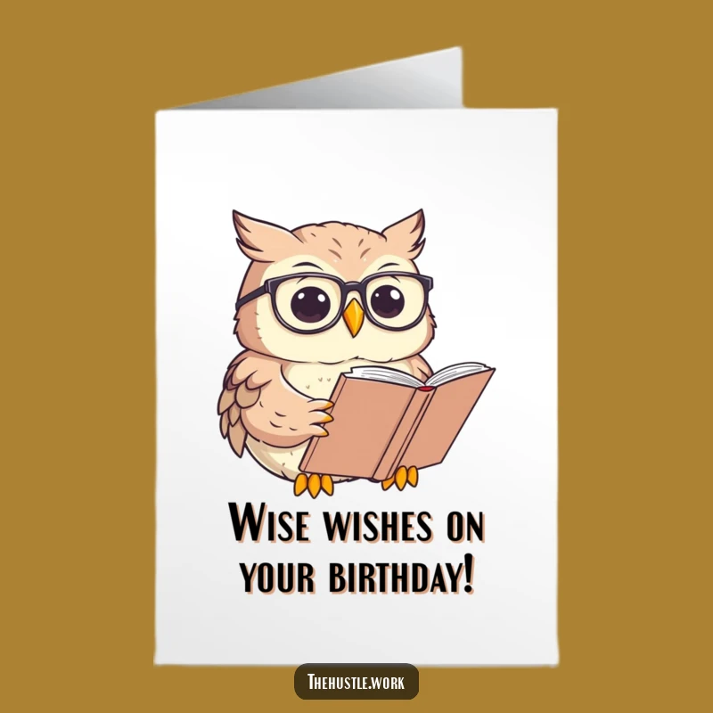 Free Printable Birthday Card: Wise Owl Reads Wishes - Funny Downloadable & DIY