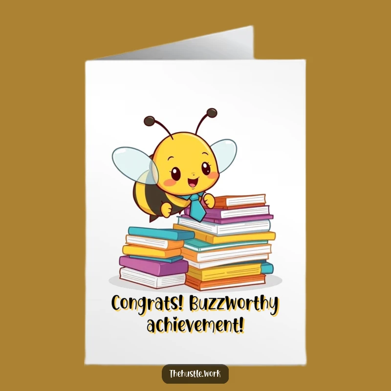 Free Printable Bee Congrats Card: Productive Professional Downloadable Gift