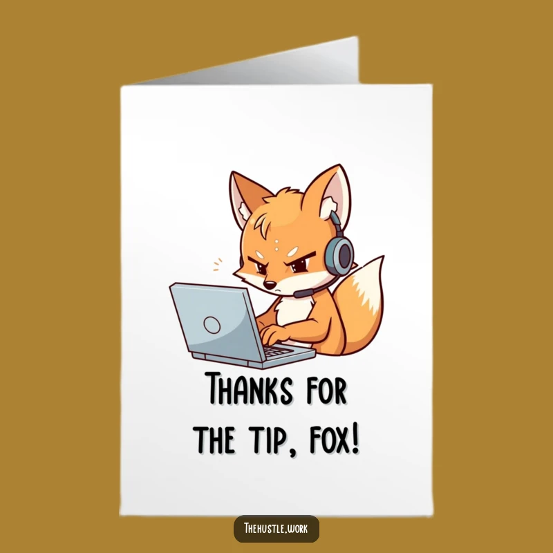 Free Printable Thank You Card: Fox Coder's Gratitude - Downloadable & Fun Appreciation