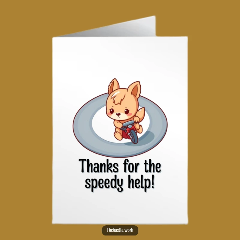 Free Printable Race Animal Thank You Card Funny Downloadable Gift for Speed and Gratitude