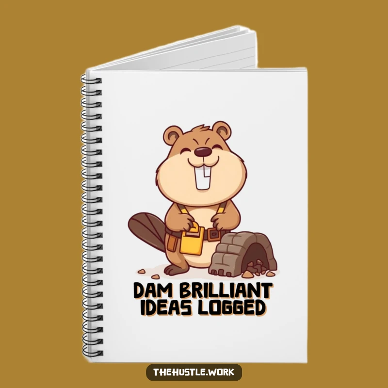 Funny Beaver Builder Notebook: Busy Dam Constructor Journal for Project Plans
