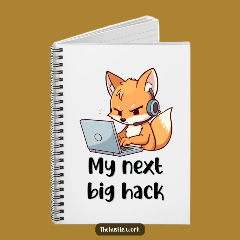 Funny Fox Coder Notebook: Determined Techie Journal for Coding Ideas and Notes