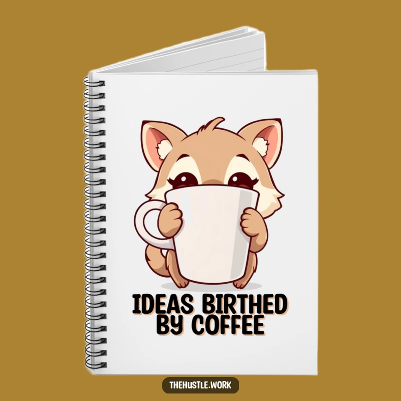 Funny Coffee Animal Notebook: Record Your Funny Ideas with Energy