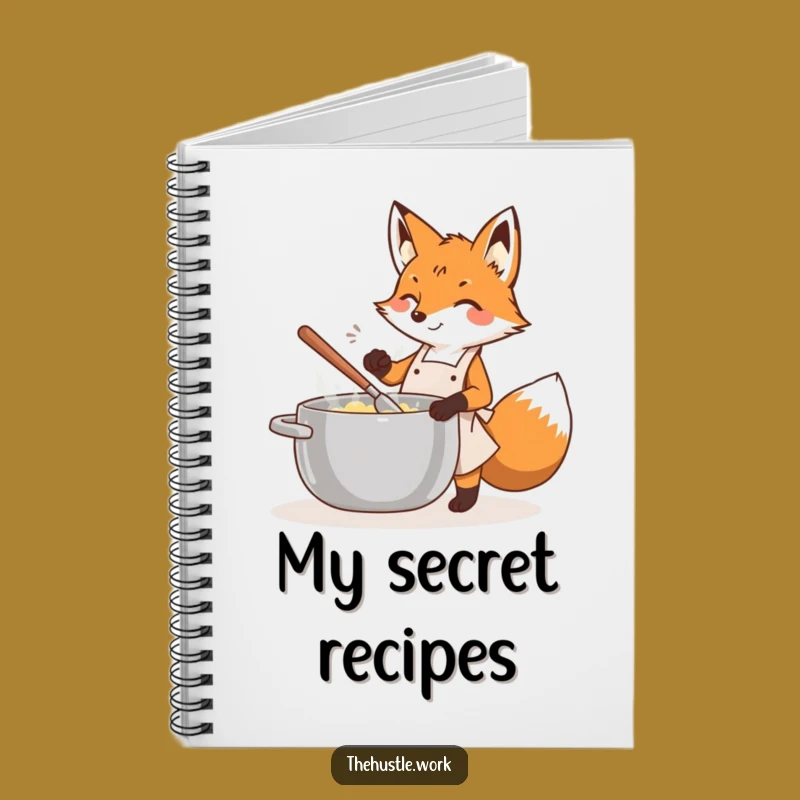 Funny Fox Chef Notebook: Energetic Cook's Journal, Hilarious Gift