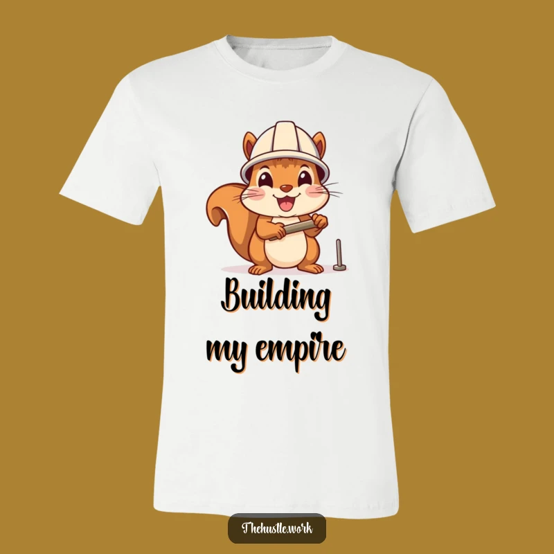 Funny Squirrel Hammering T-Shirt - Enthusiastic DIY Wear for Squirrel Fans