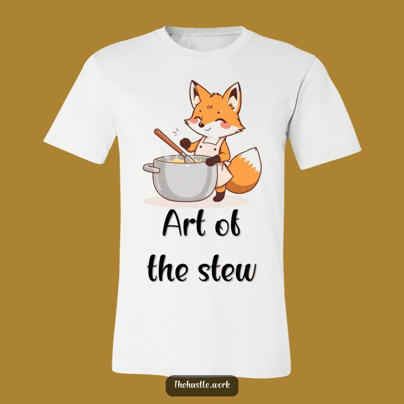 Funny Fox Chef T-Shirt: Energetic Apron Cook, Hilarious Kitchen Gift