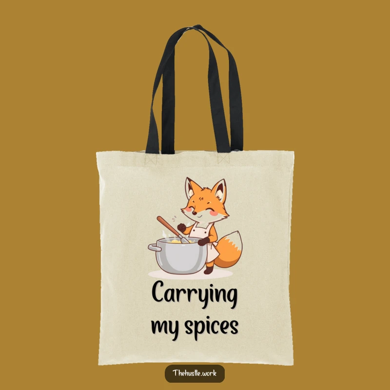 Funny Fox Chef Tote Bag: Energetic Apron Carryall, Chic & Hilarious Gift